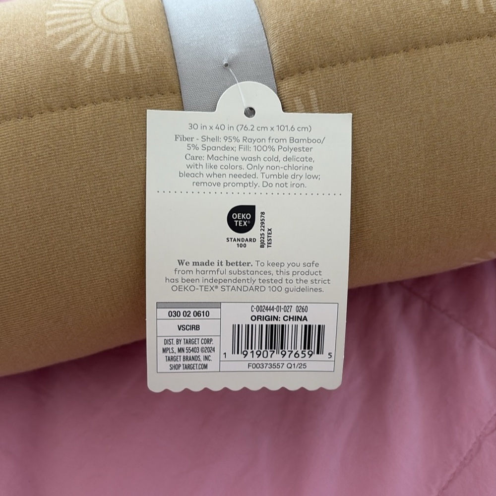 Cloud Island Jersey Quilted Blanket Baby Suns Yellow Mustard Bamboo One‎ 30x40 - Picture 9 of 9